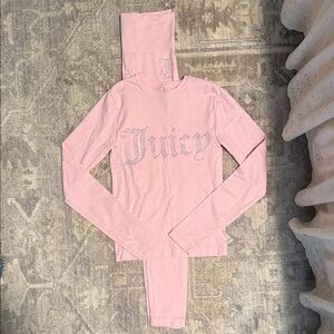 Juicy Couture Light Pink Rhinestone Logo Sleepwear Set